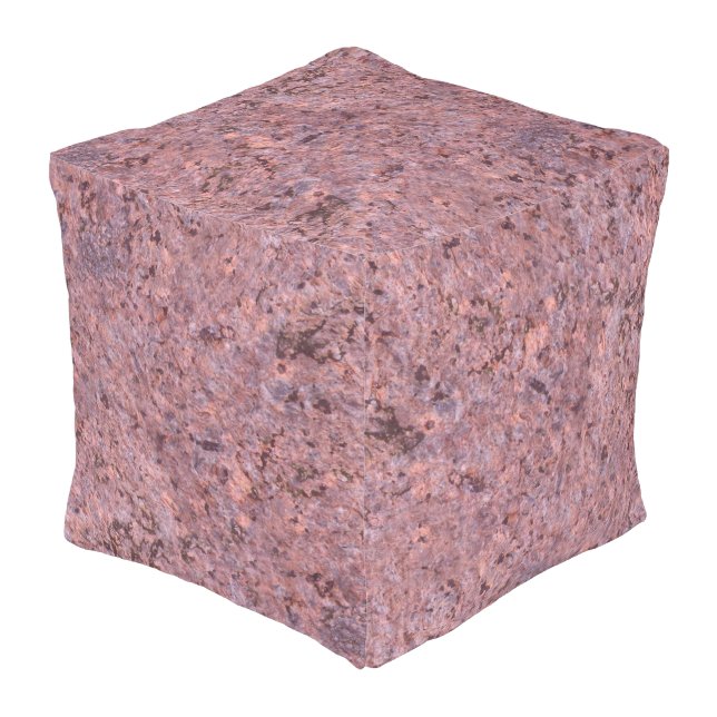 Neutral Pink Rock Texture Geology Surface Outdoor Pouf (Angled Front)