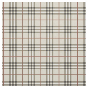 Neutral Plaid Cozy Classic Pattern Fabric