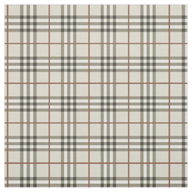 Neutral Plaid Cozy Classic Pattern Fabric (Swatch)