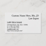 [ Thumbnail: Neutral, Plain Lawyer Business Card ]