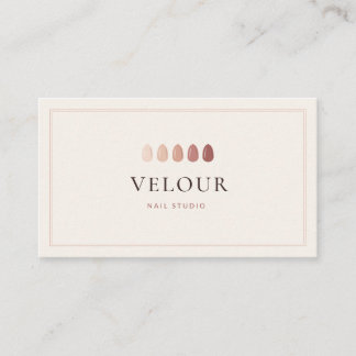 Neutral Polish Swatch Nail Salon Logo Business Card