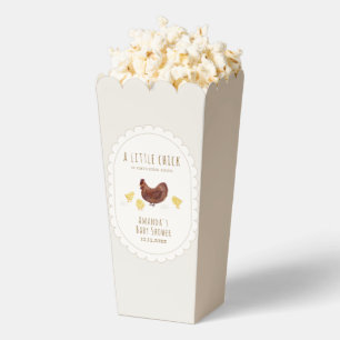 Neutral Popcorn Boho Farm Chicken Baby Shower Favor Boxes