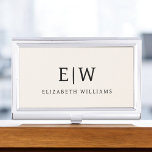 Neutral Professional Simple Monogram Minimalist Business Card Case<br><div class="desc">Introducing our Elegant Professional Simple Monogram Minimalist Collection: Elevate your style with timeless sophistication and understated elegance. Crafted with meticulous attention to detail, this collection features minimalist designs adorned with your personalized monogram. Each piece exudes professionalism and refinement, perfect for making a lasting impression in any setting. From sleek stationery...</div>