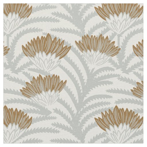 Neutral protea vines coastal in sage blue fabric