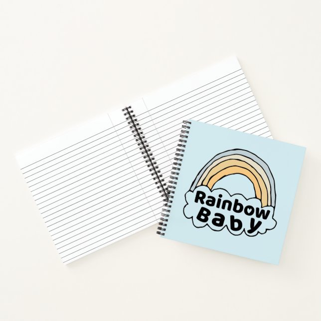Neutral Rainbow Baby Birth Blessing Birth Miracle Notebook (Inside)
