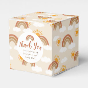 Neutral Rainbow Boho Favor Box