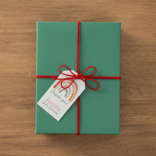 Neutral Rainbow Thank You Baby Shower Gift Tags