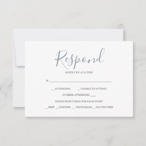 Neutral Reply RSVP Cards