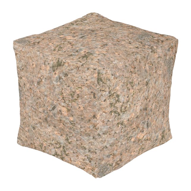 Neutral Rock Texture Geology Surface Outdoor Pouf (Angled Front)