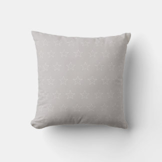 Neutral Rose with Small White Stars Throw Pillow