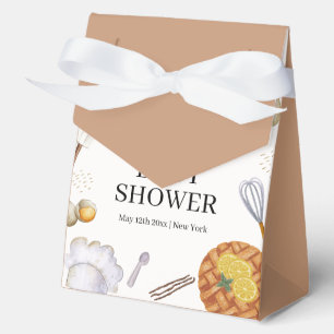 Neutral Rustic Cutie Baking Pie Baby Shower Favor Boxes