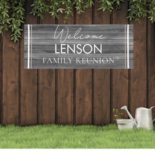 Neutral Rustic Family Reunion banner