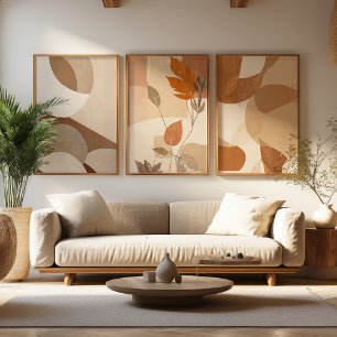 Neutral Rustic Set - Minimalist Warm Wall Art