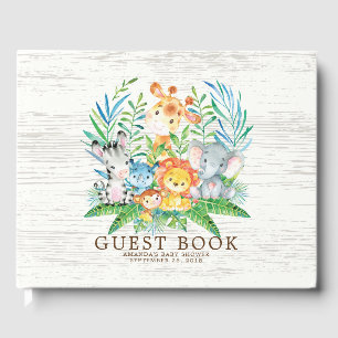 Neutral Safari Jungle Baby Shower Guest Book
