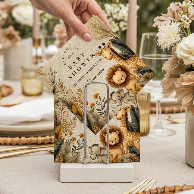 Neutral Safari Woodland Baby Shower Napkins (Creator Uploaded)