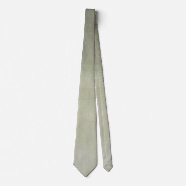 Neutral Sage Green and Greige Textured Mens  Neck Tie (Front)