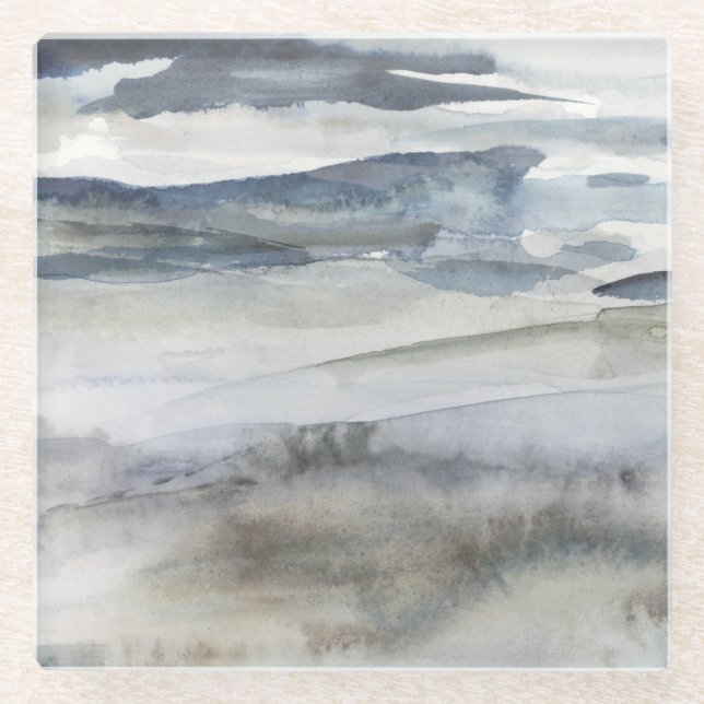 Neutral Salt Spray Glass Coaster (Front)