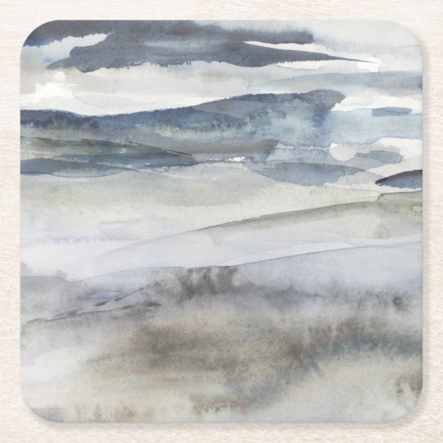 Neutral Salt Spray Square Paper Coaster (Front)