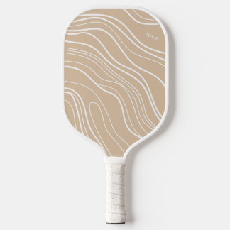Neutral Sand Wave Modern Personalized Pickleball Paddle