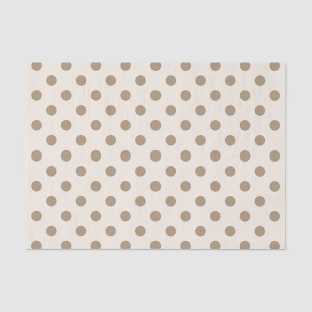 NEUTRAL SHADES OF BROWN & TAN POLKA DOTS TISSUE PAPER (Front)