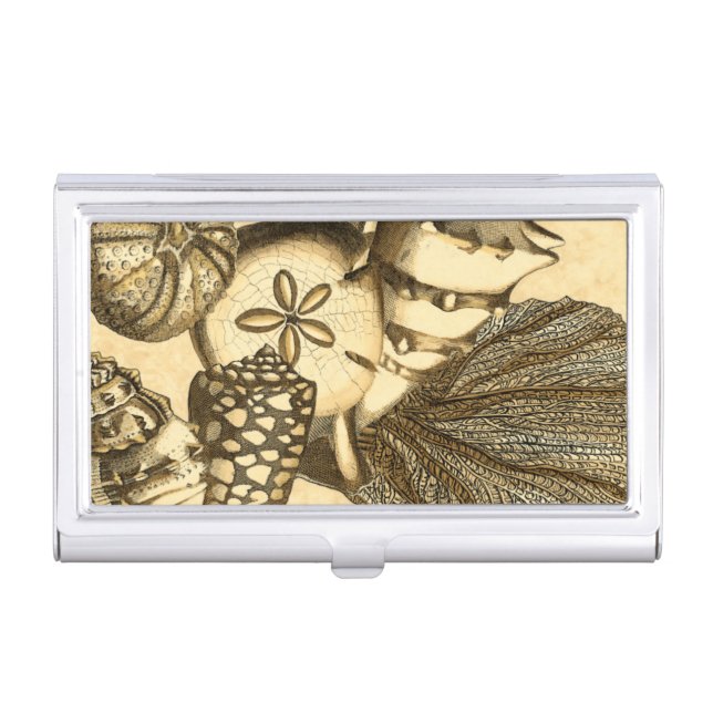 Neutral Shells and Coral Collection Business Card Case (Front)