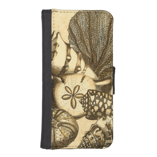 Neutral Shells and Coral Collection iPhone Wallet Case (Front)