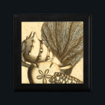 Neutral Shells and Coral Collection Keepsake Box<br><div class="desc">Go underwater to explore the sea with all these different sea creatures. This vintage piece of art is a perfect addition to any sea anemone lovers. Get your art print today on your product.</div>