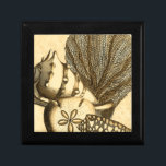 Neutral Shells and Coral Collection Keepsake Box<br><div class="desc">Go underwater to explore the sea with all these different sea creatures. This vintage piece of art is a perfect addition to any sea anemone lovers. Get your art print today on your product.</div>