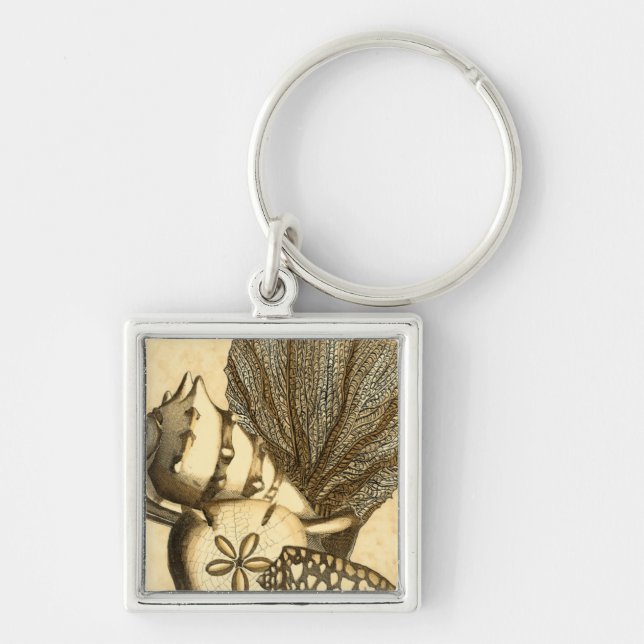 Neutral Shells and Coral Collection Keychain (Front)