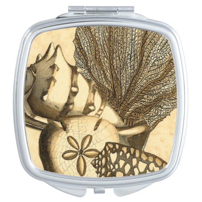 Neutral Shells and Coral Collection Makeup Mirror (Front)
