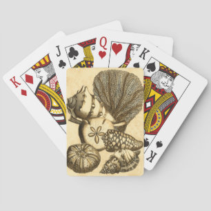 Neutral Shells and Coral Collection Poker Cards