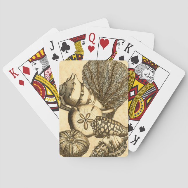 Neutral Shells and Coral Collection Poker Cards (Back)