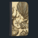 Neutral Shells and Coral Collection Phone Wallet<br><div class="desc">Go underwater to explore the sea with all these different sea creatures. This vintage piece of art is a perfect addition to any sea anemone lovers. Get your art print today on your product.</div>