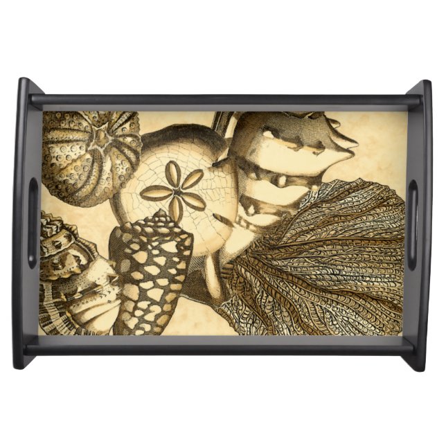Neutral Shells and Coral Collection Serving Tray (Front)