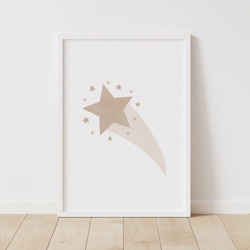 Neutral Shooting Star Outer Space Kids Room Decor