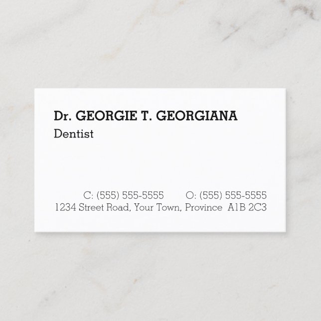 Neutral, Simple, and Conservative Business Card (Front)
