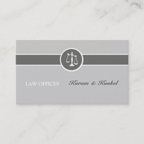 3 Neutral Colors Plain Justice Scales Business Card