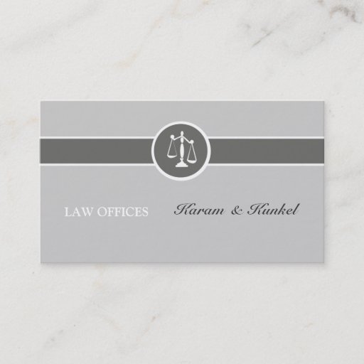Customizable 3 Neutral Colors Plain Justice Scales Business Card