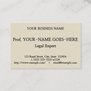 Neutral & Simple Law Professional Business Card