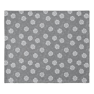 Neutral slate gray William Morris floral Marigold Duvet Cover