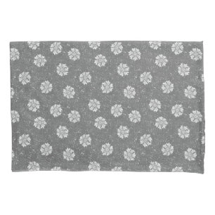 Neutral slate gray William Morris floral Marigold Pillow Case