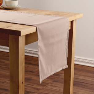 Neutral Solid Color Beige D2AFA1 Short Table Runner