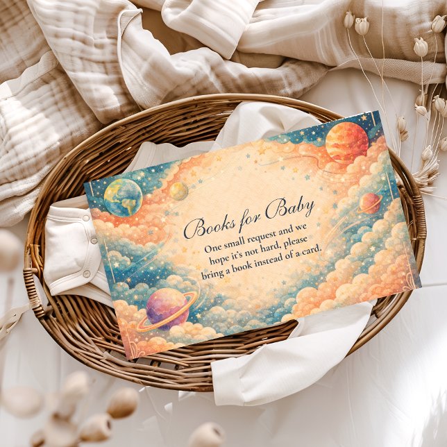 Neutral Space Planets Stars Books for Baby  Enclosure Card (Creator Uploaded)