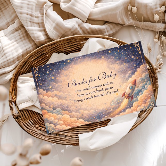 Neutral Space Rocket Stars Books for Baby  Enclosure Card (Creator Uploaded)
