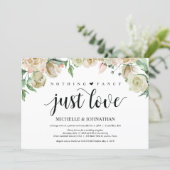 Neutral Spring Elopement Reception Invitation Card (Standing Front)
