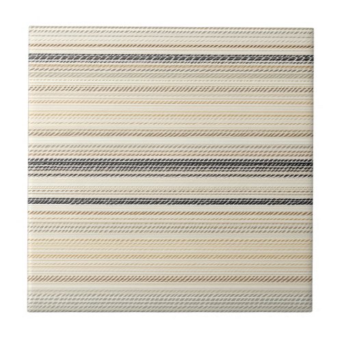 Neutral Stripe Dashed Line  Ceramic Tile