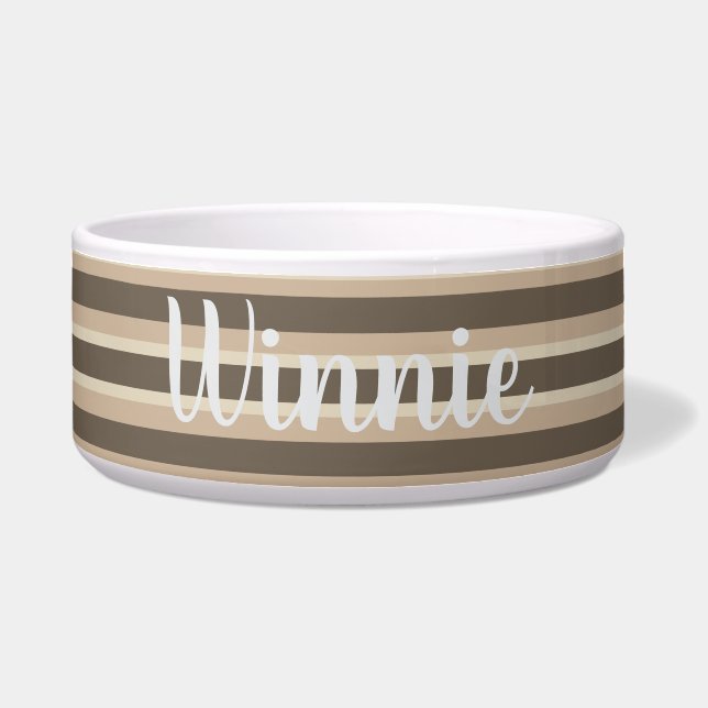 Neutral Striped Bowl (Front)