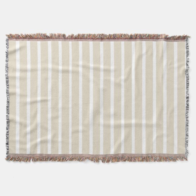 Neutral Stripes Throw Blanket (Front)