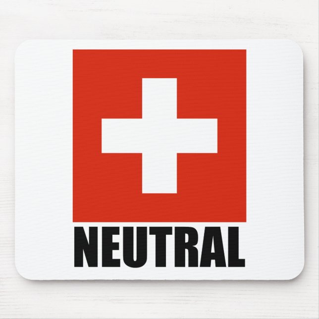 NEUTRAL (Swiss Flag) Mousepad (Front)