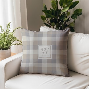 Tan and outlet gray throw pillows